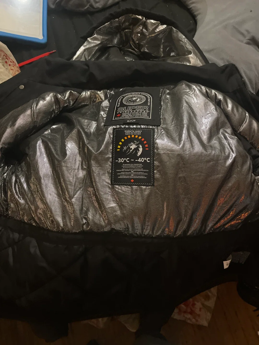 Superdry Black Winter Jacket - Size S image indicator(2)