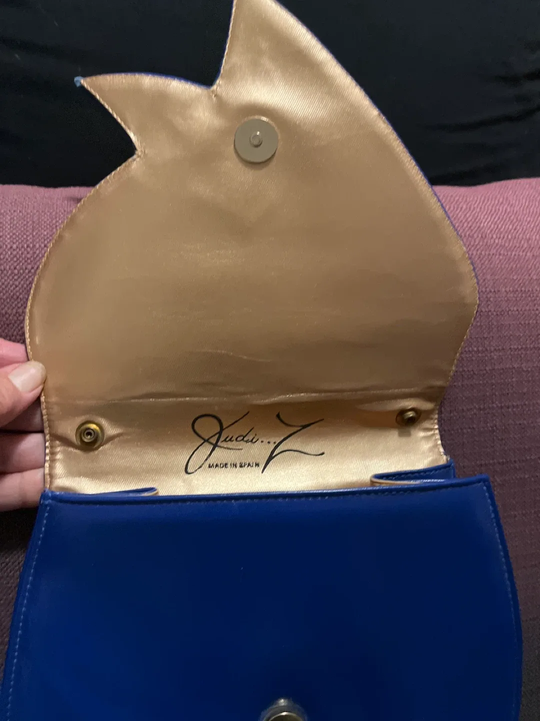 Judi. Z Blue Leather Handbag - Made in Spain image indicator(4)