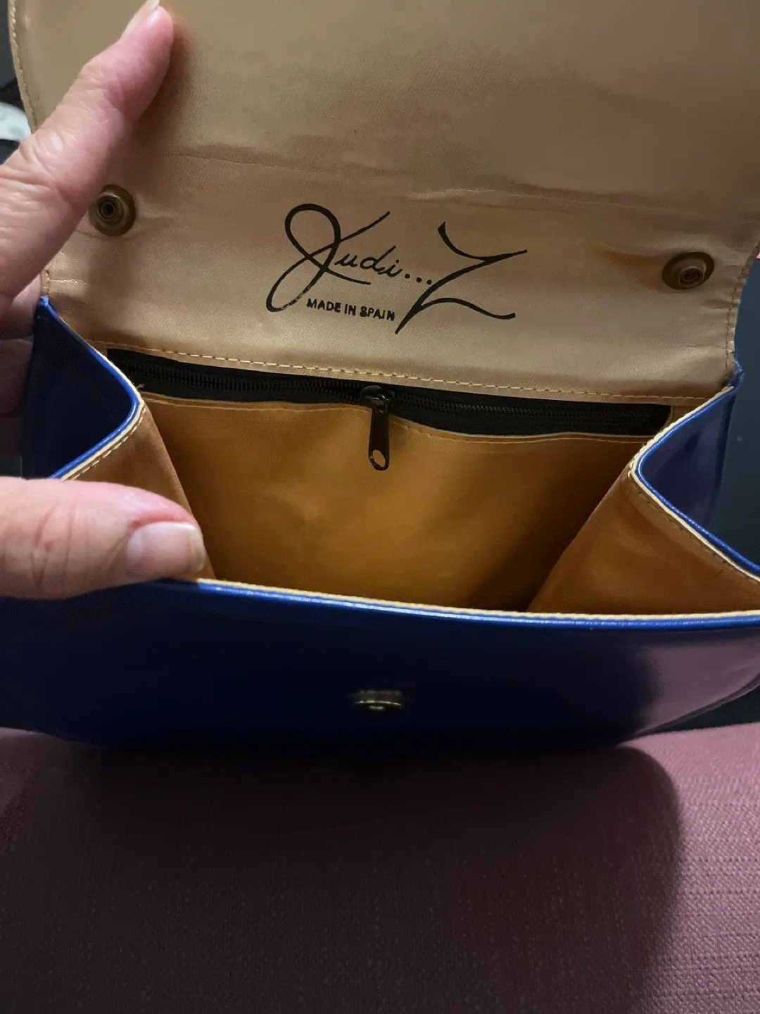 Judi. Z Blue Leather Handbag - Made in Spain image indicator(6)