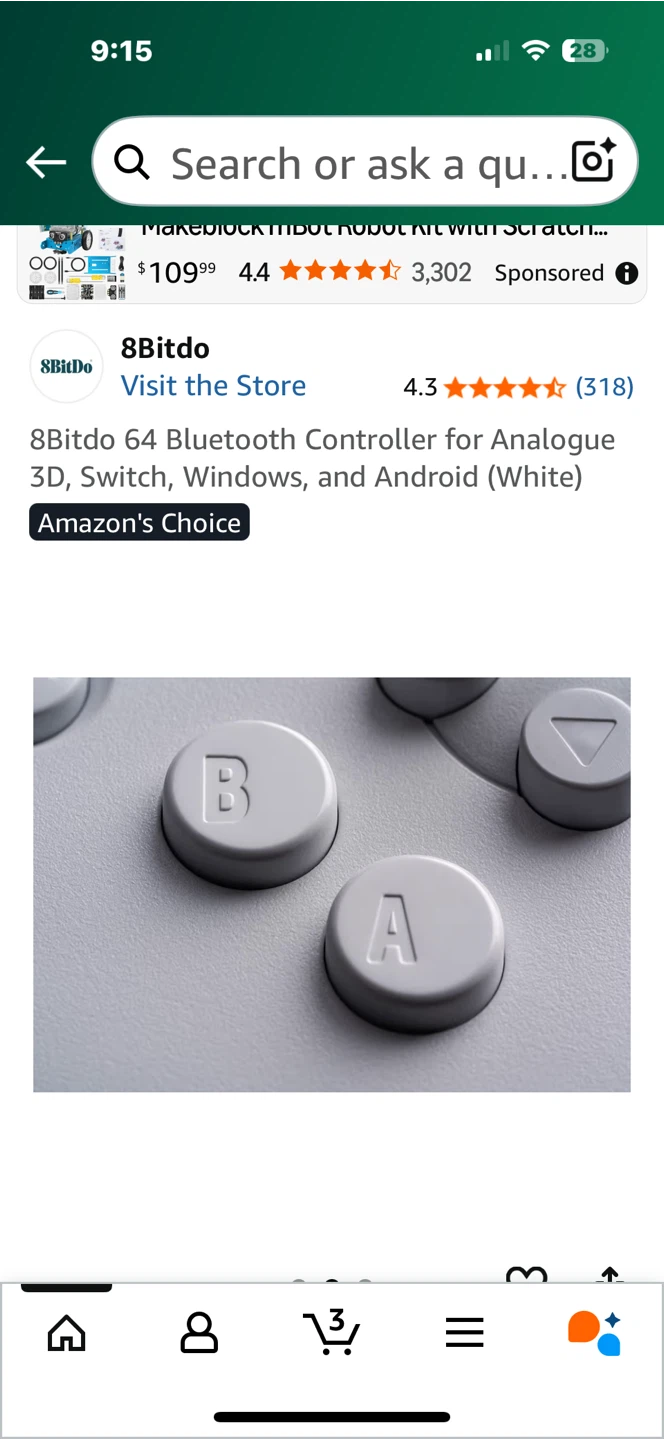 8Bitdo 64 Bluetooth Controller - White - photo 5