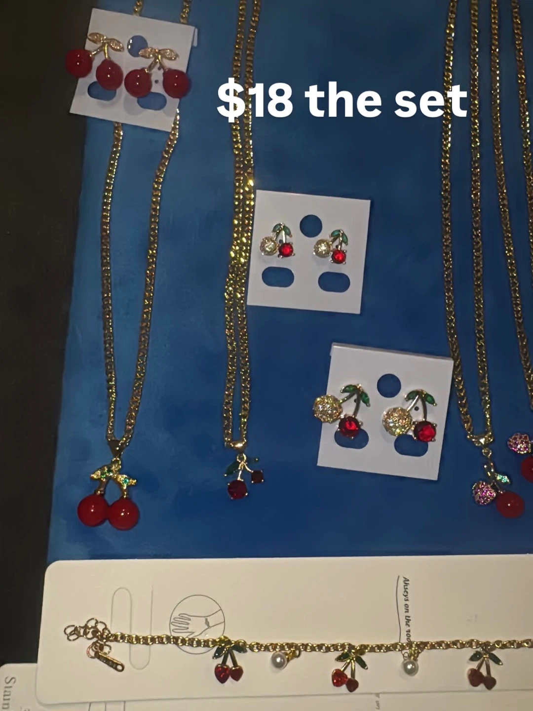 Cherry Pendant Necklace & Earring Set - photo 4