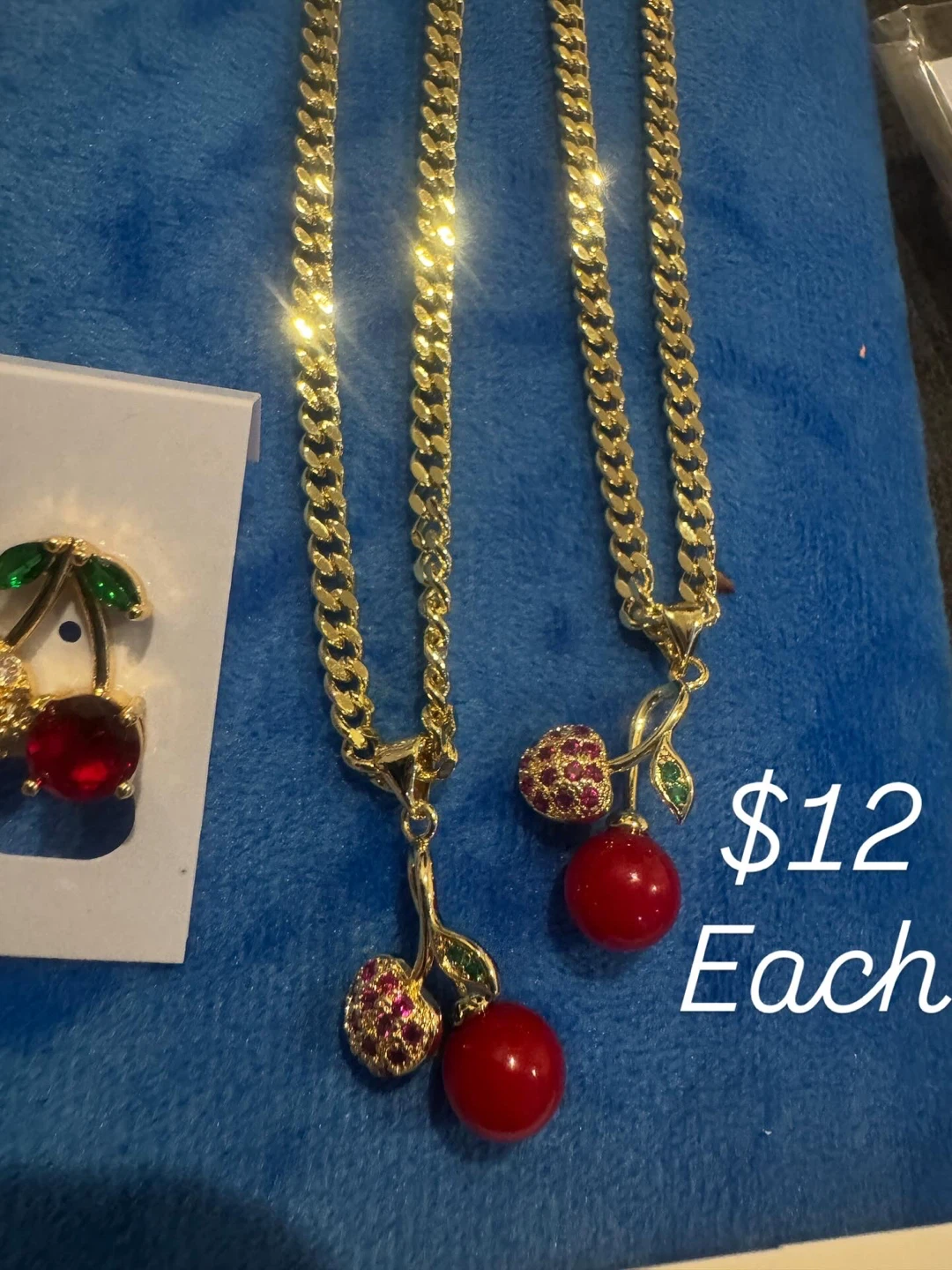 Cherry Pendant Necklace & Earring Set - photo 3