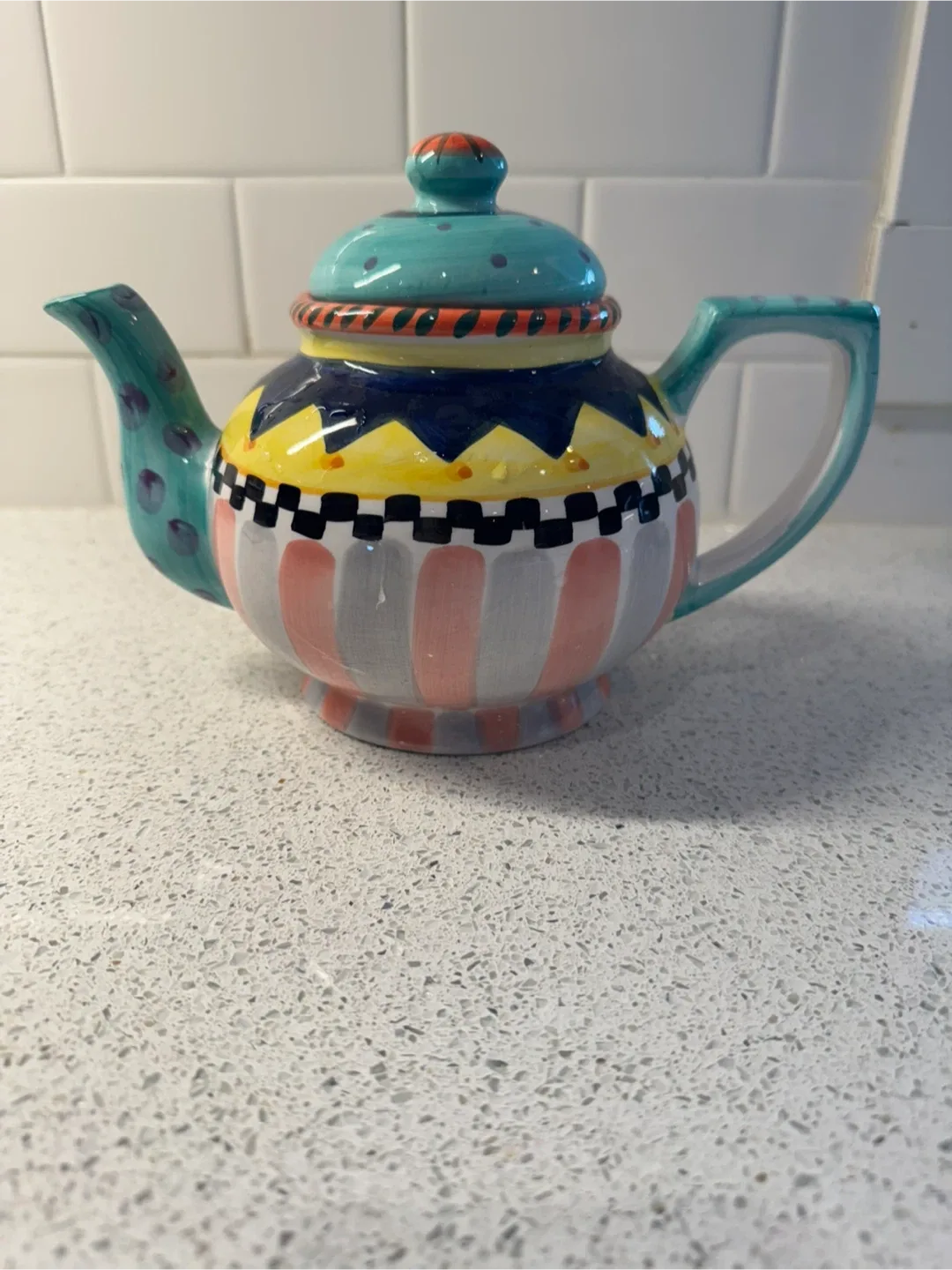 Colorful Ceramic Teapot