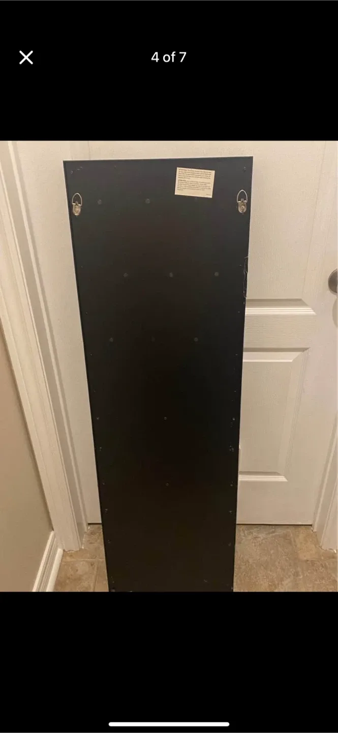 Black Full Length Mirror with Jewellery Storage image indicator(3)