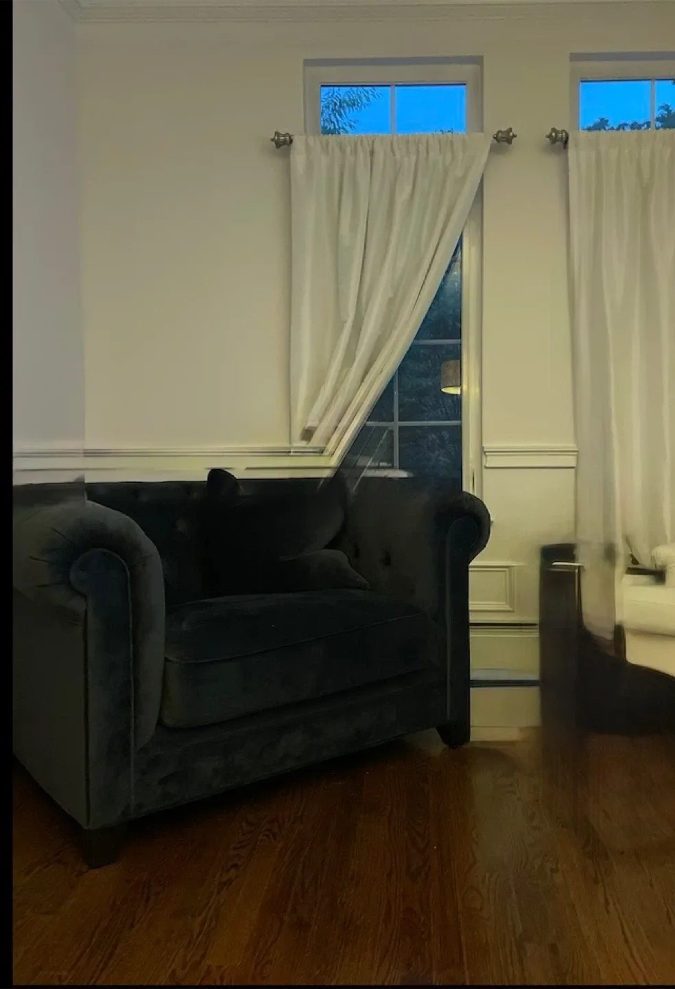 Martha Stewart Gunmetal Chesterfield Sofa and Armchair image indicator(2)