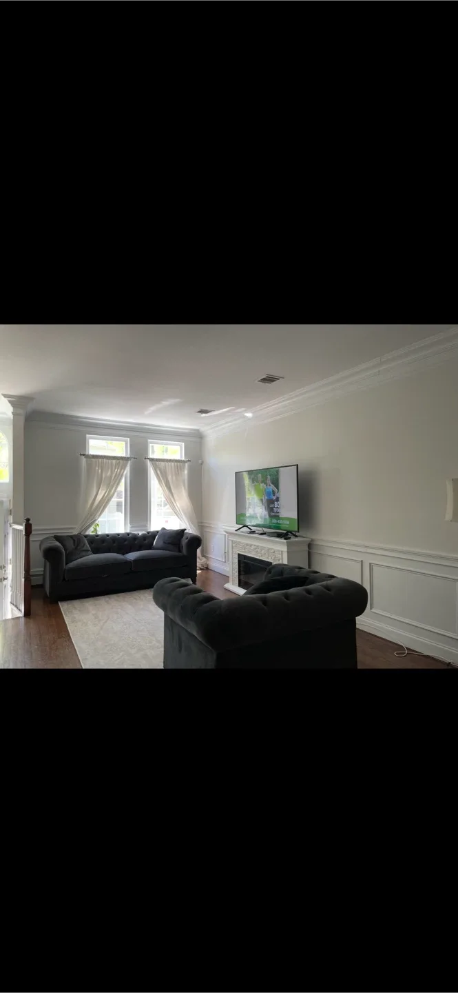 Martha Stewart Gunmetal Chesterfield Sofa and Armchair image indicator(3)