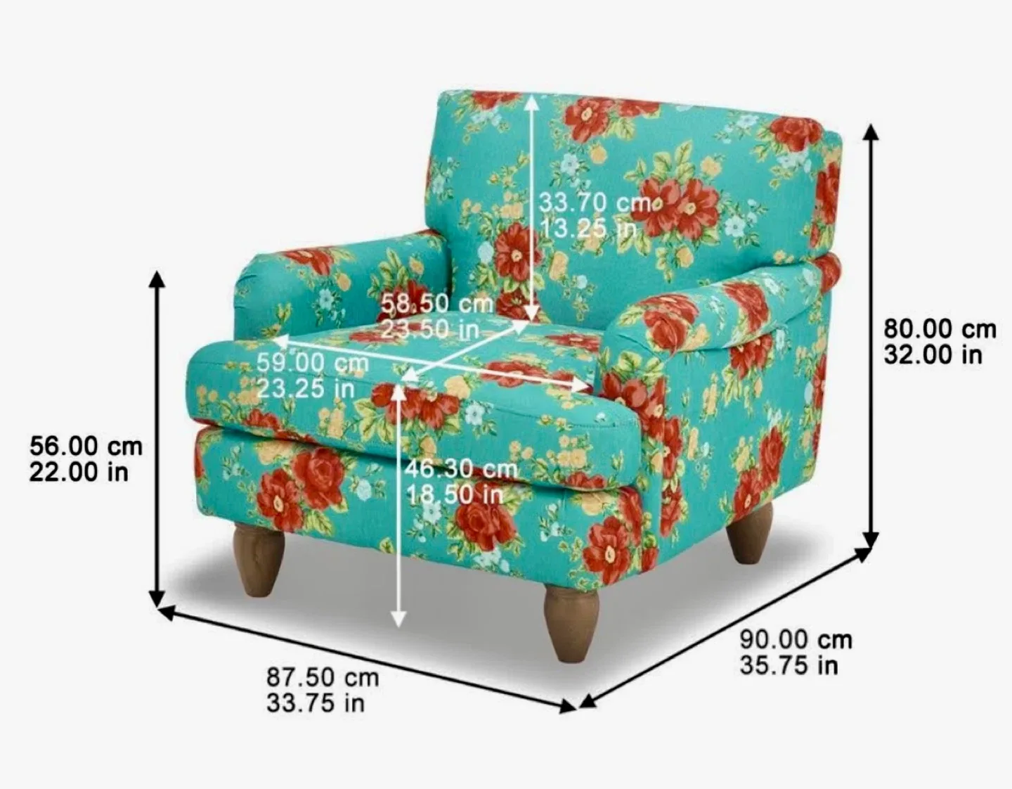 The Pioneer Woman Floral Accent Chair & Ottoman image indicator(2)