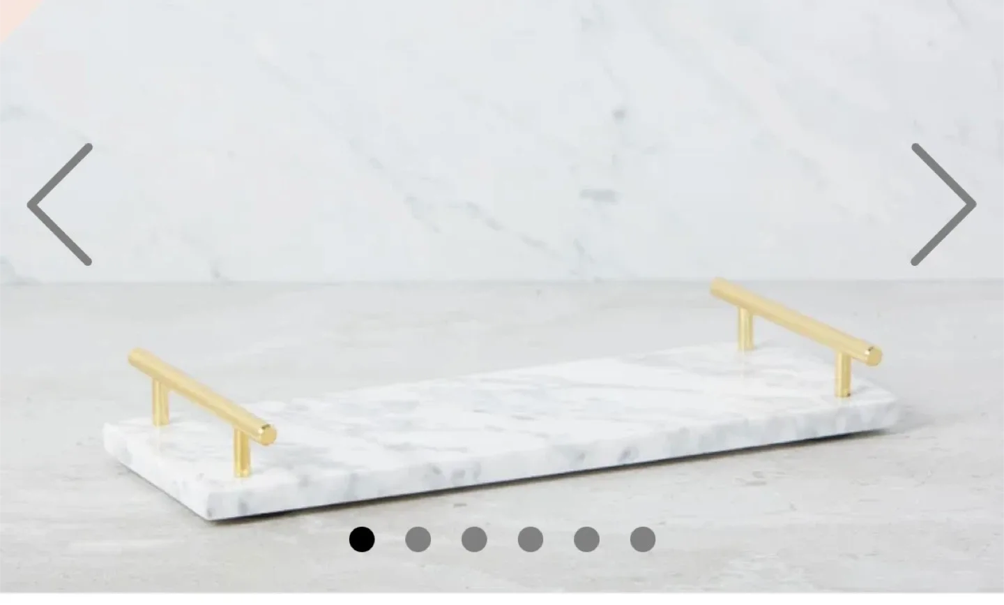 Marble Tray with Gold Handles image indicator(5)