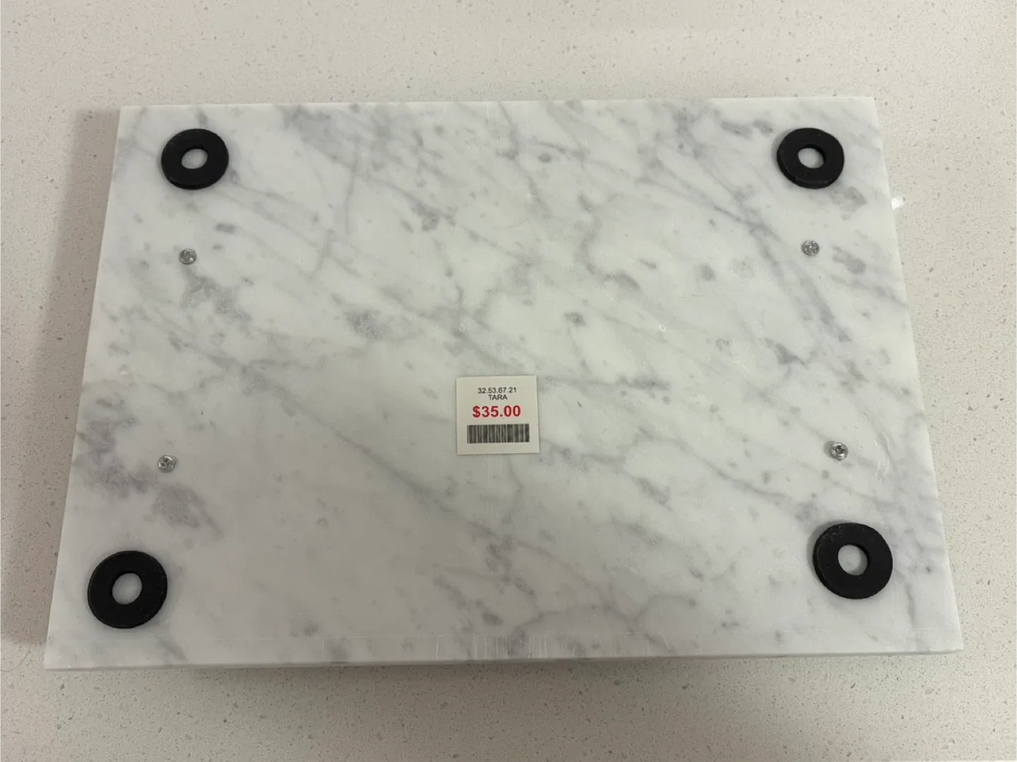 Marble Tray with Gold Handles image indicator(3)