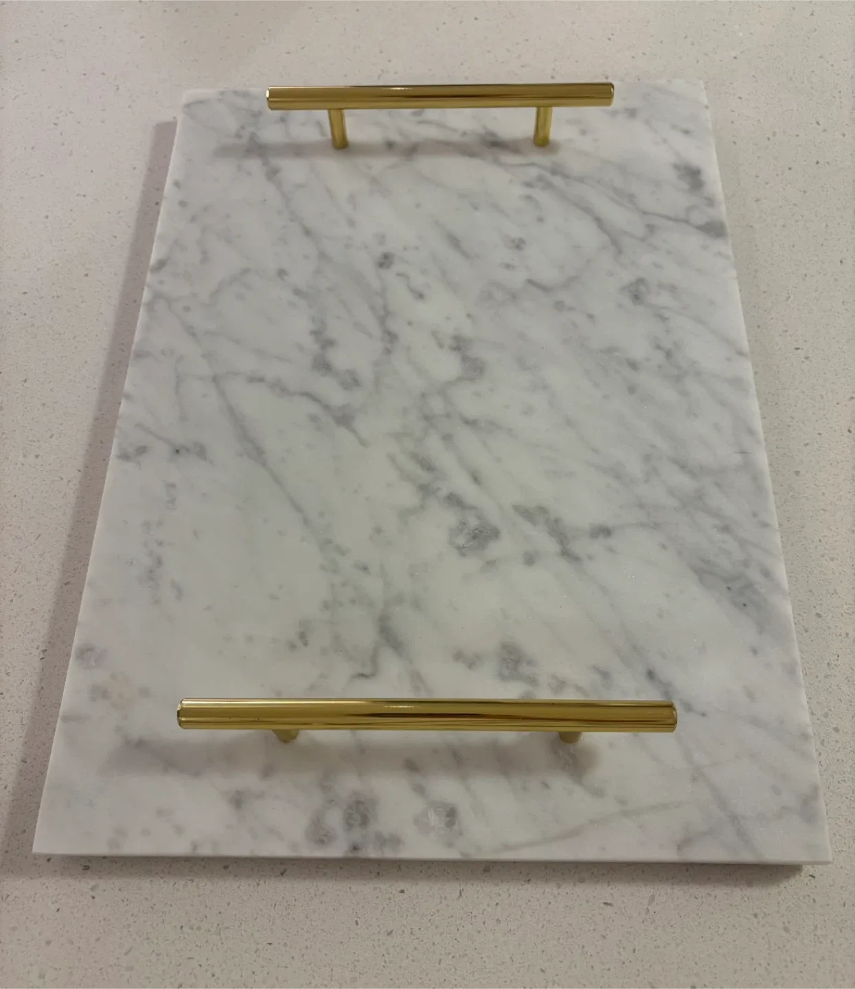 Marble Tray with Gold Handles image indicator(2)