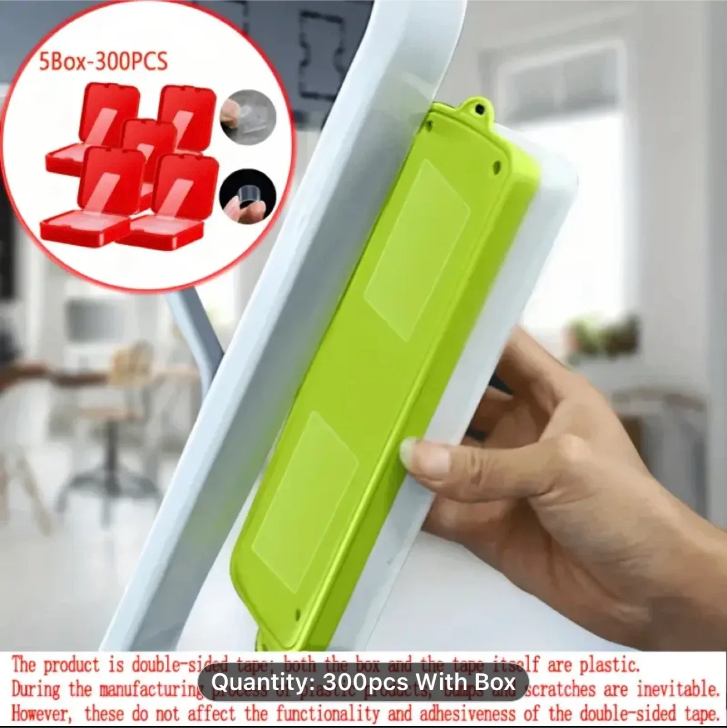 60pcs a pack/ 5 packs 300pcs a box Heavy Duty Double Sided Tape image indicator(2)