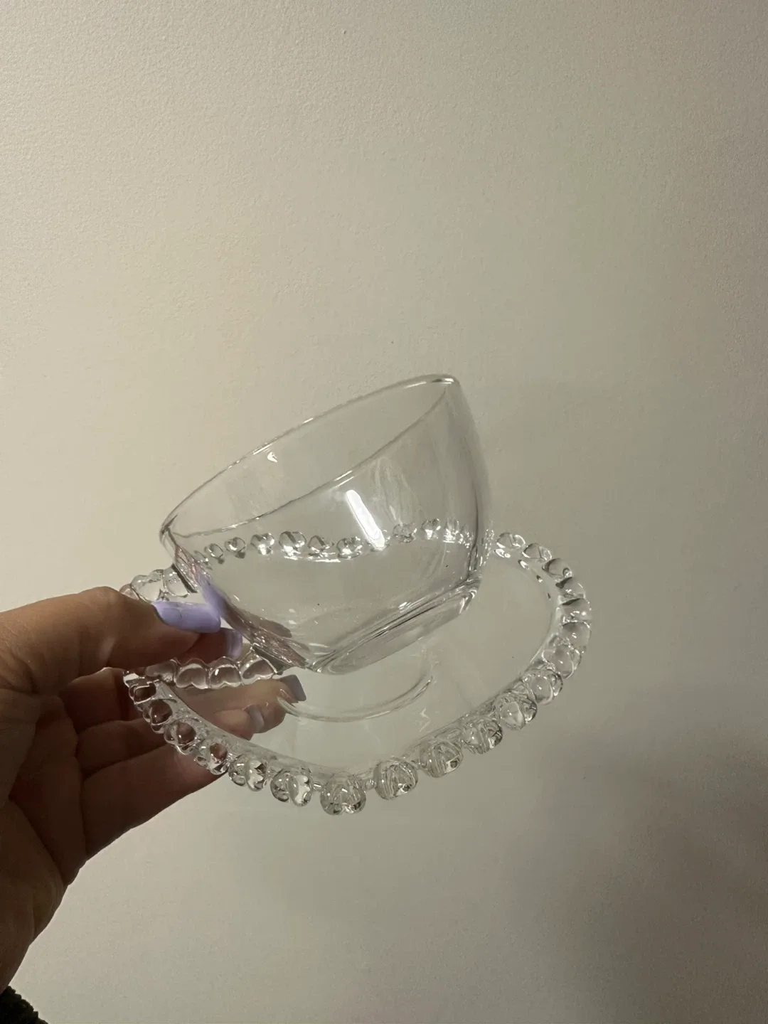 Heart shape Glass Coffee / Tea Cup Saucer Set with Christmas Bag image indicator(10)