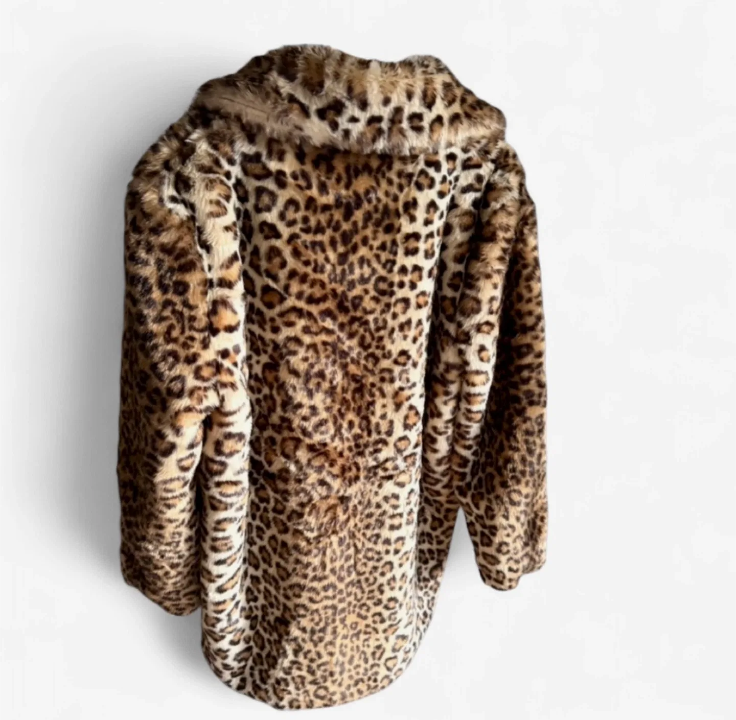 Dolls Kill Leopard Animal Print Faux Fur Coat image indicator(2)