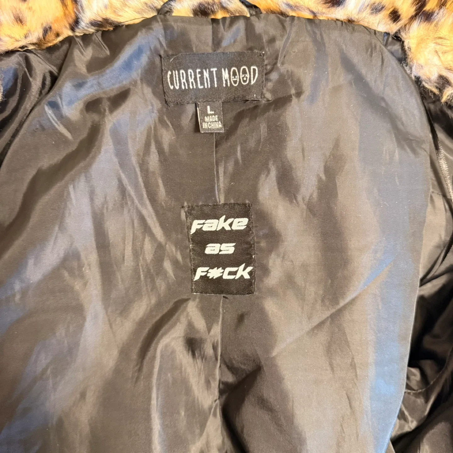 Dolls Kill Leopard Animal Print Faux Fur Coat image indicator(4)