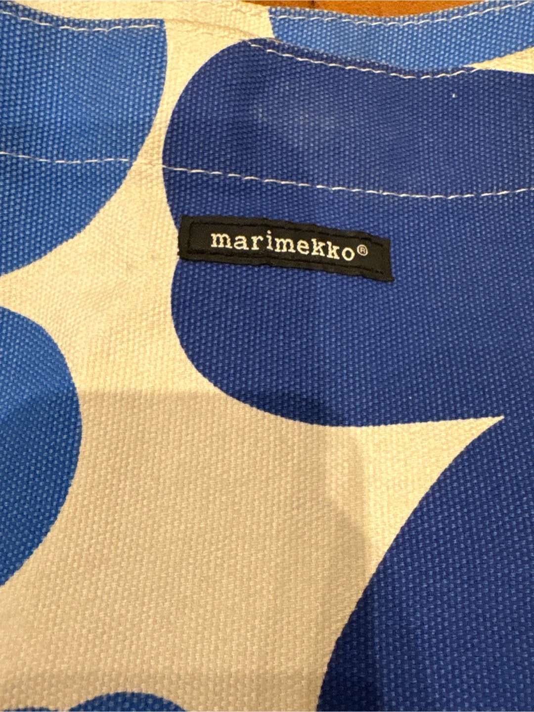 Marimekko Unikko Blue & White Tote Bag - photo 2