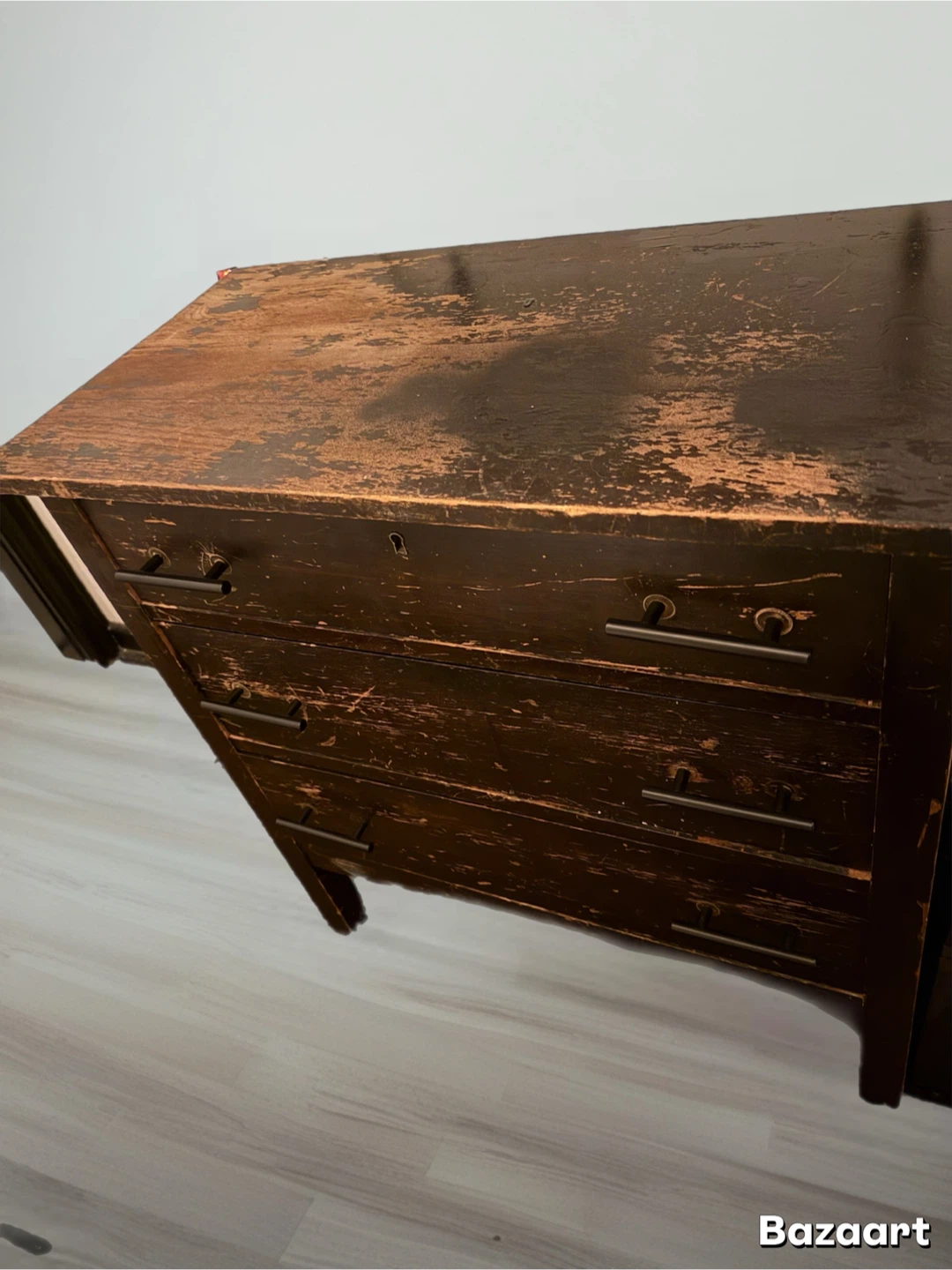 Distressed Wood Chest of Drawers