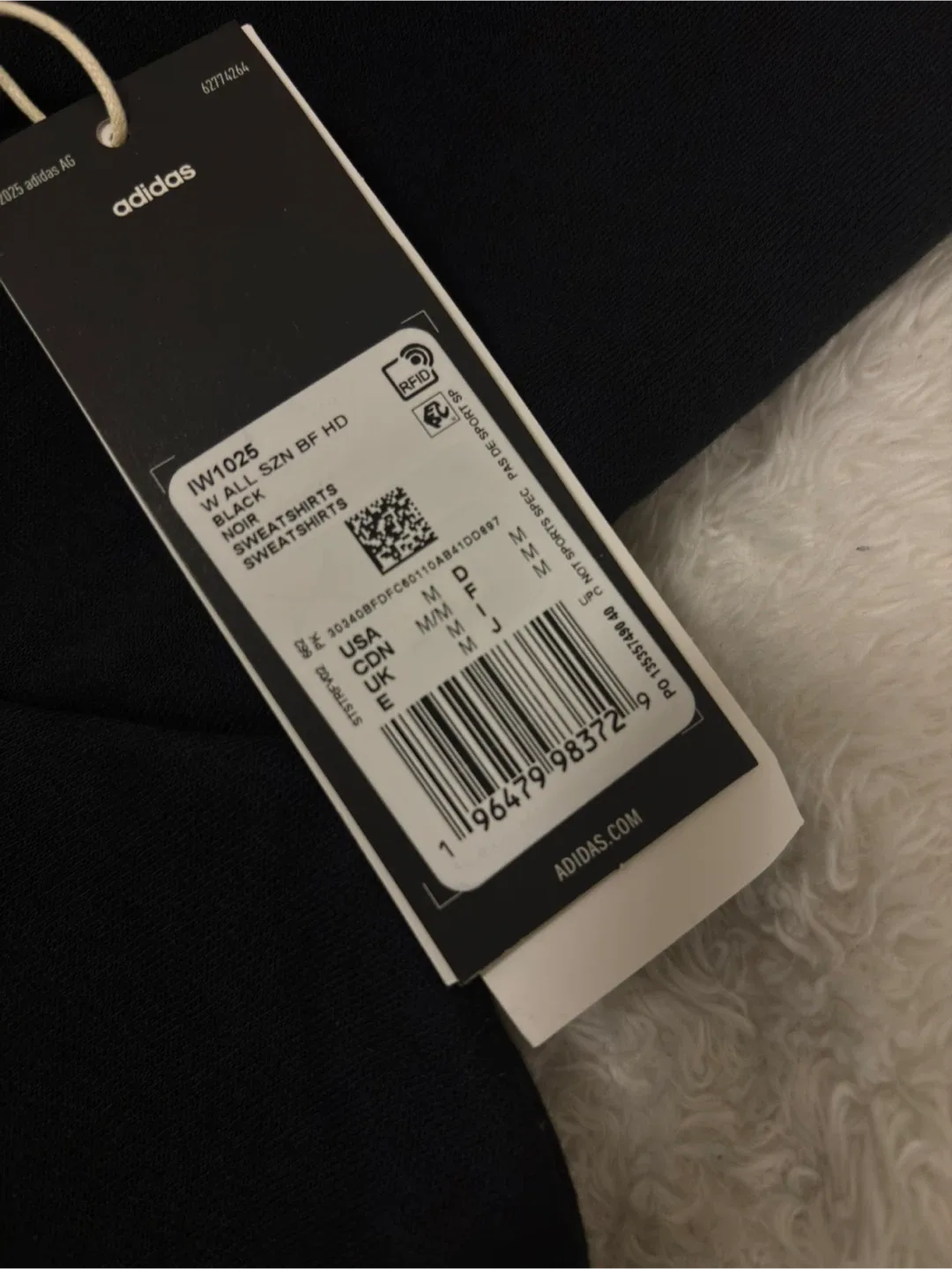 Adidas W ALX SZN BF HD Black Hoodie - Size M - New image indicator(2)