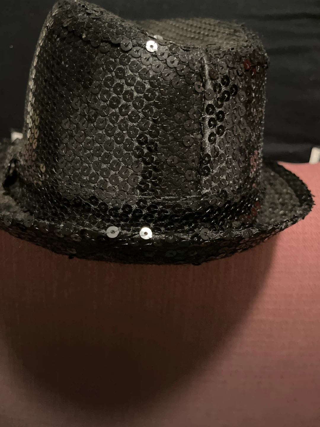 Black Sequin Fedora Hat - photo 4