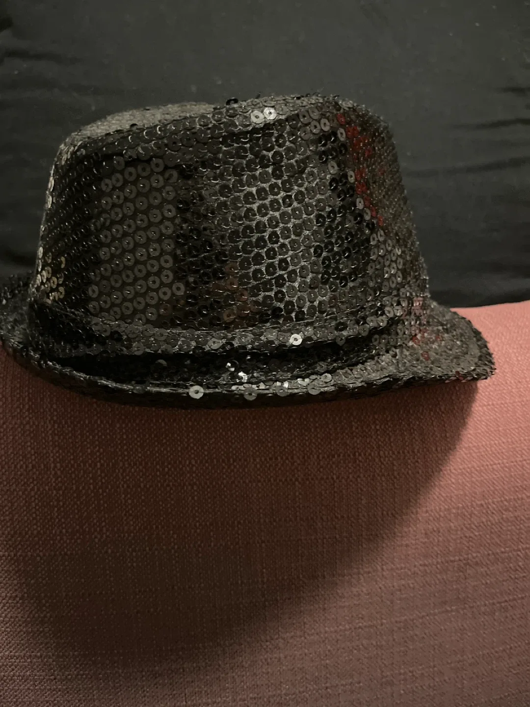 Black Sequin Fedora Hat image indicator(8)