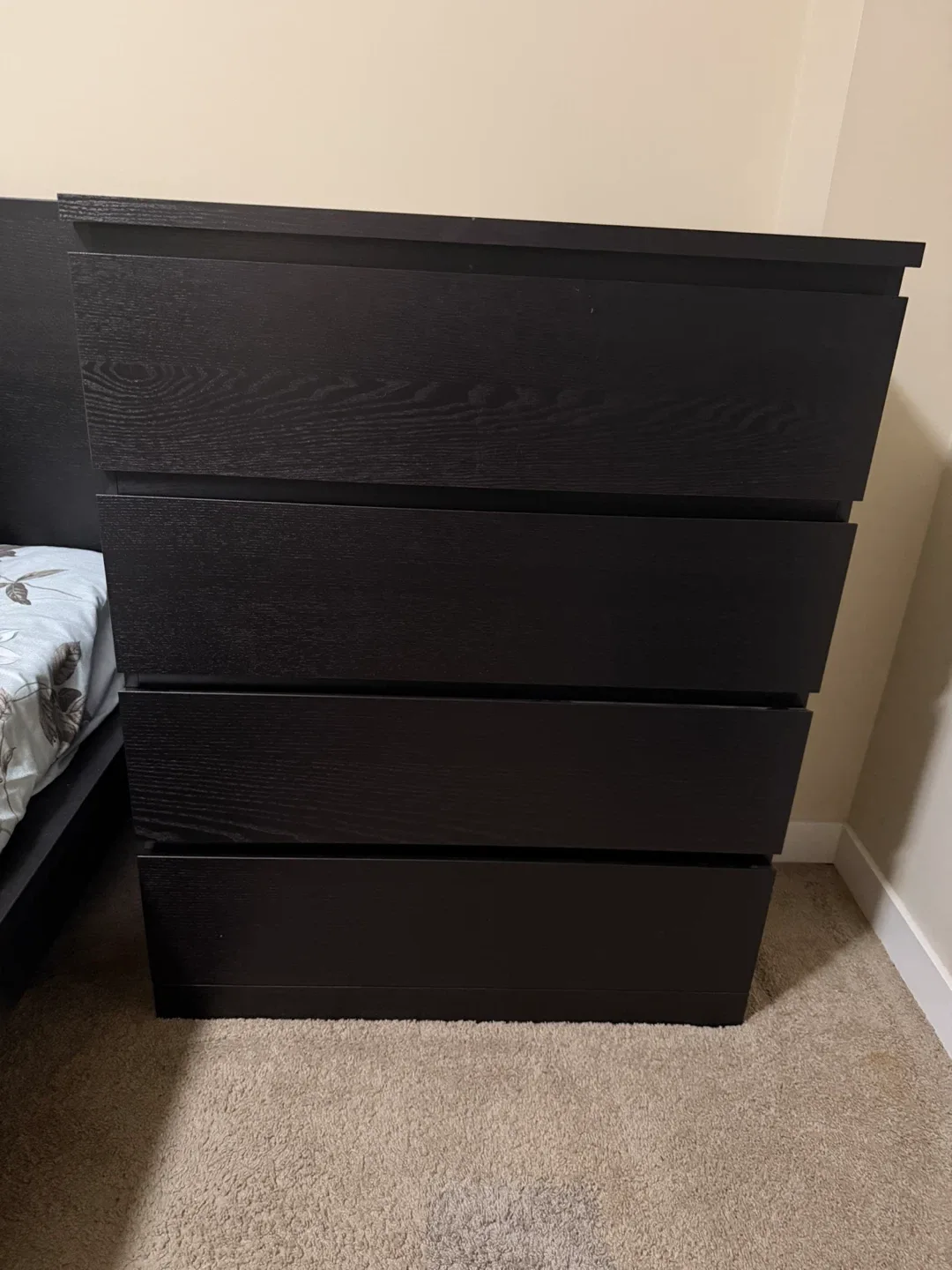 IKEA Hemnes Black-Brown 5-Drawer Chest image indicator(2)