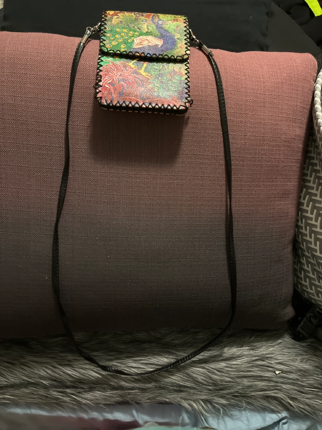 Peacock Print Crossbody Bag - photo 3