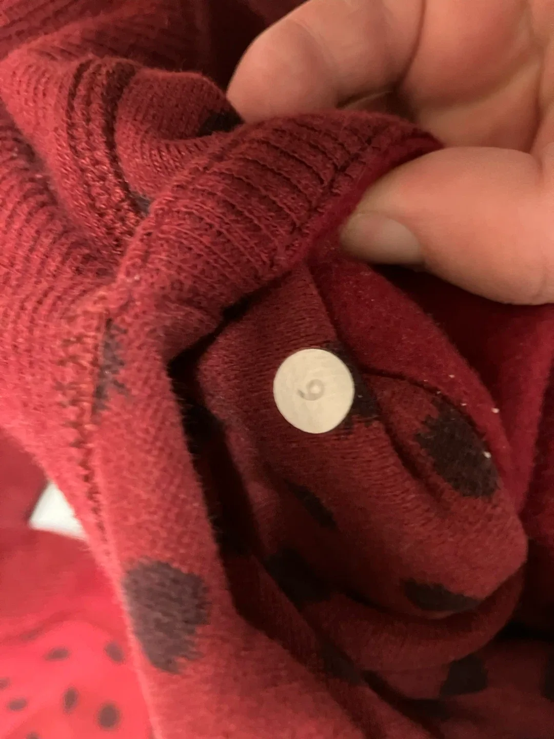 Lululemon Scuba Hoodie - Size 6 - Maroon & Polka Dot image indicator(5)