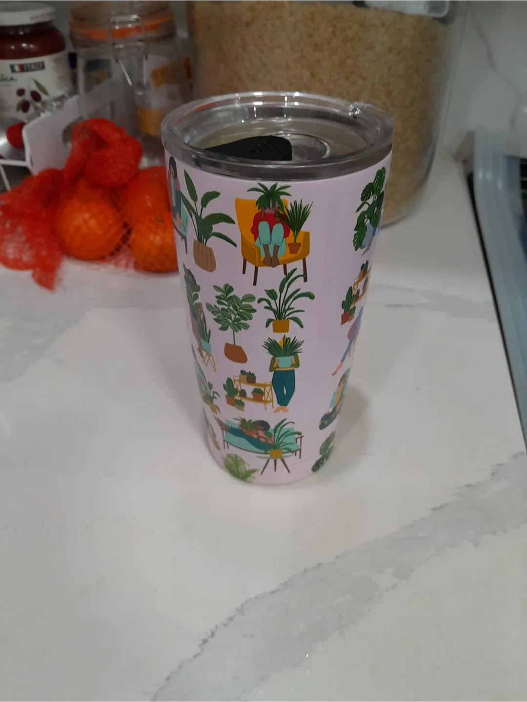 Plant Patterned Tumbler 🥕🥕🥕🥕 image indicator(3)