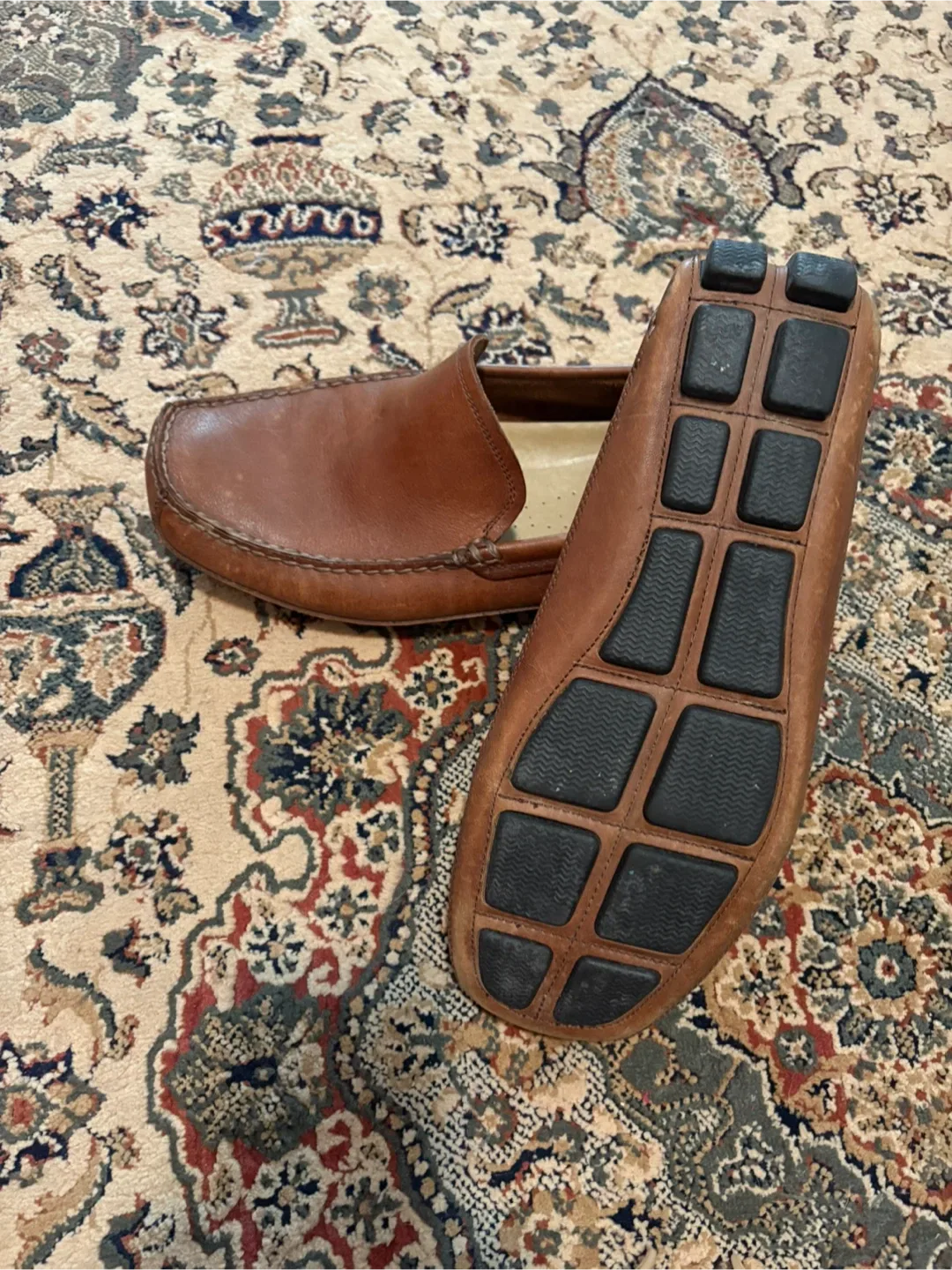 Brown Leather Driving Loafers