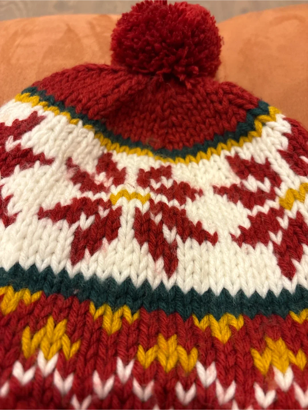 Hand-Knitted Winter Hat with Pom-Poms image indicator(2)