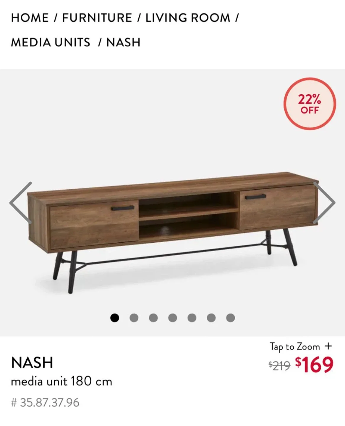 Wood TV Stand/ Console Table image indicator(2)