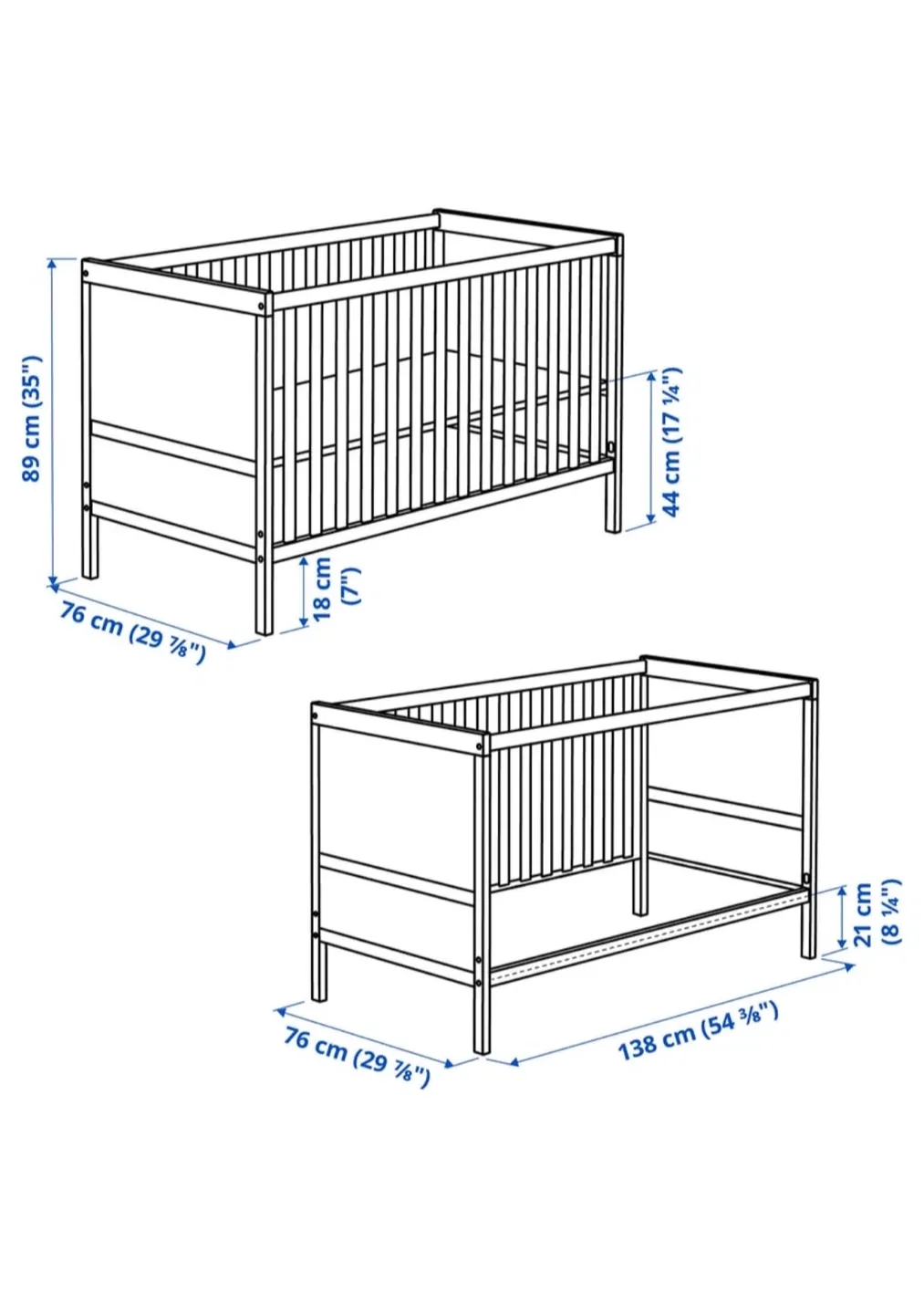 Ikea Sundvik Crib - White image indicator(4)
