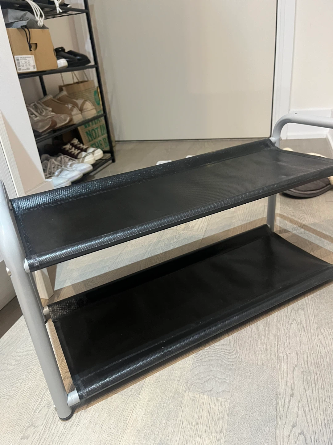 Two-Tier Shoe Rack - Black - photo 4