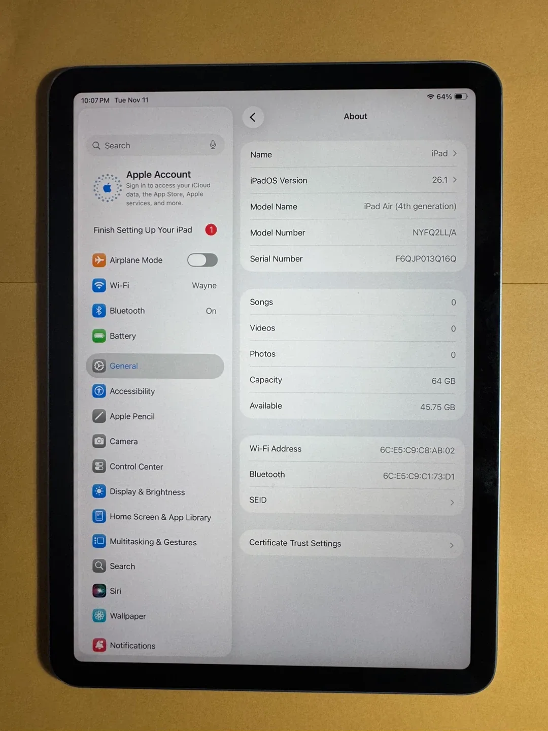 iPad Air 4th Generation 64GB image indicator(5)