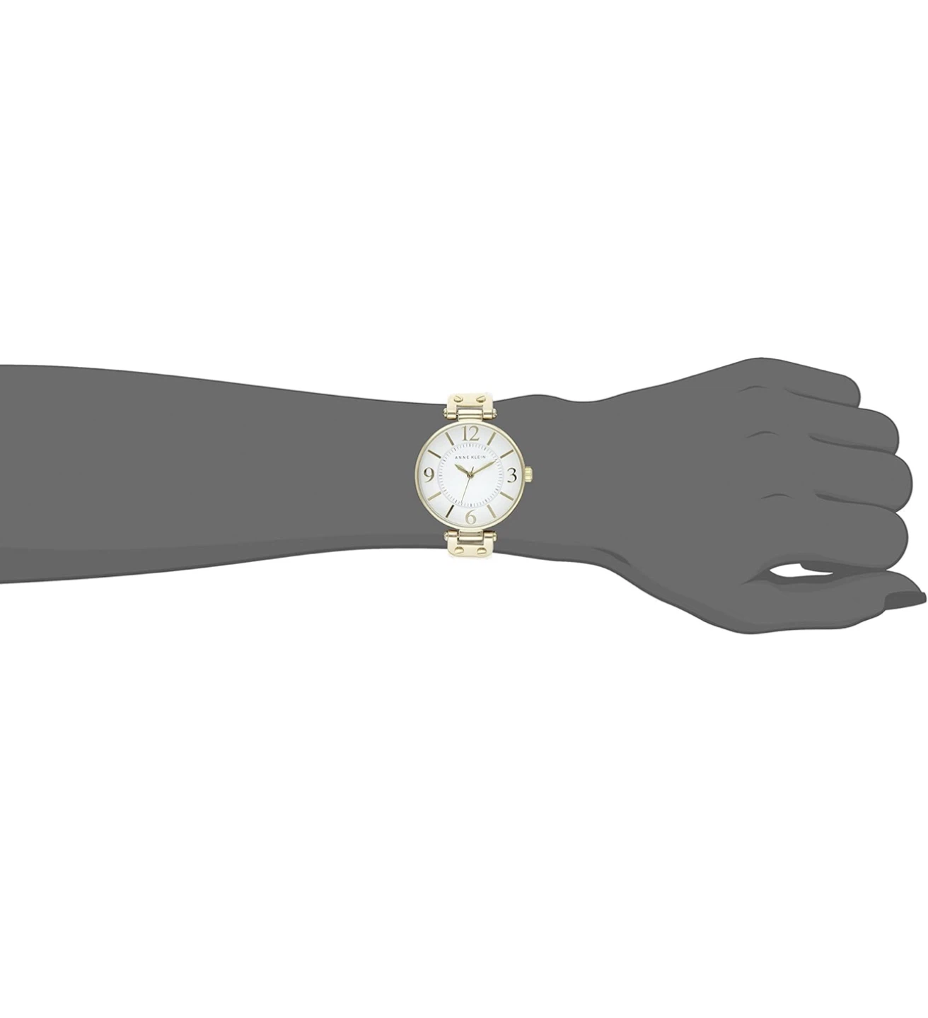 Anne Klein Women's White Leather Strap Watch - photo 4