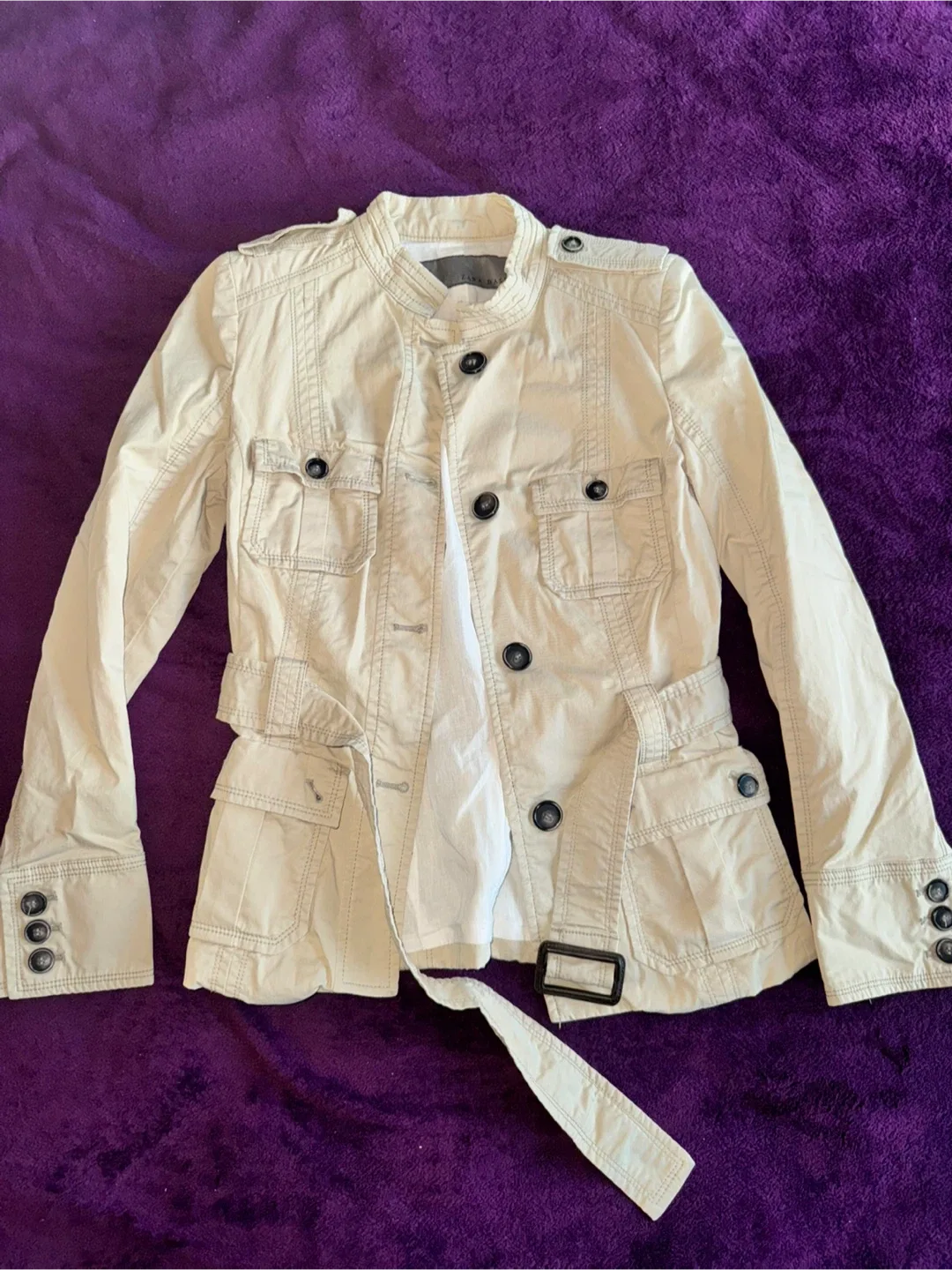 Zara Basic XS Beige Jacket thumbnail