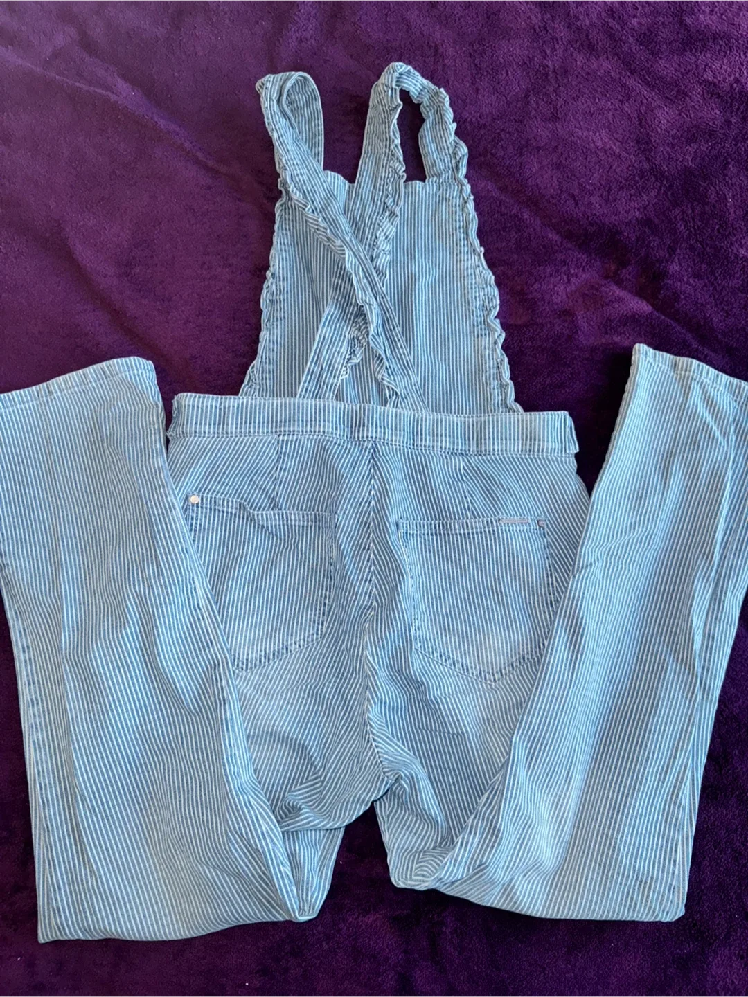 Striped Denim Overalls image indicator(3)