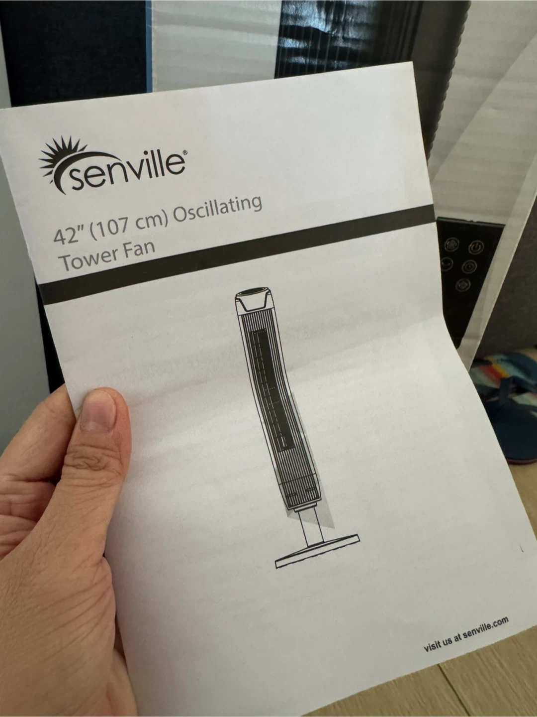 Senville 42" Oscillating Tower Fan
