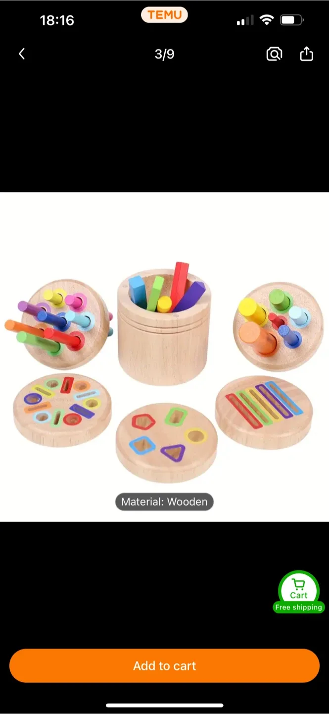 Montessori Wooden Shape Sorter Toy 5 in 1 image indicator(3)