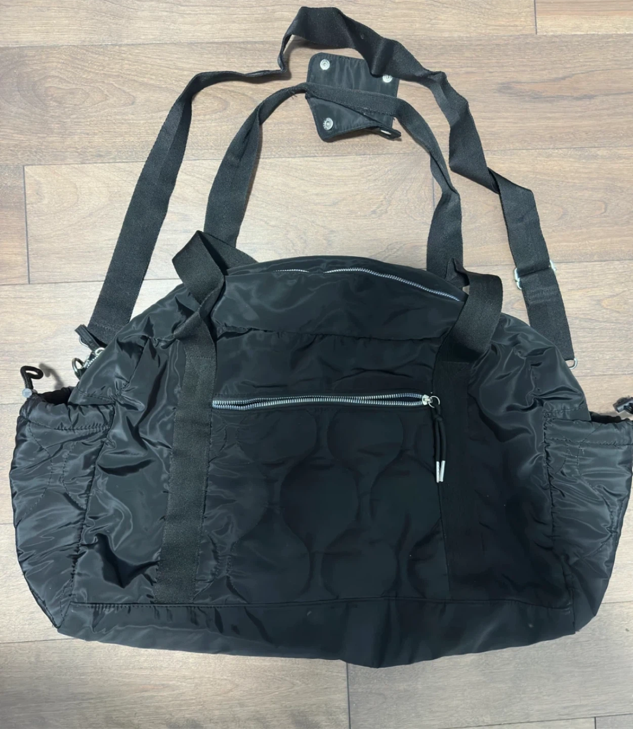 Black Quilted Travel/Gym Bag - photo 2