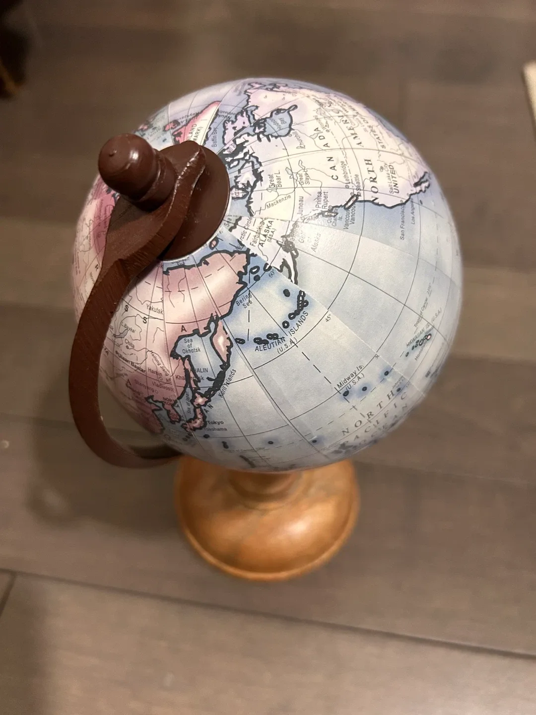 Decorative World Globe with Wooden Stand image indicator(2)