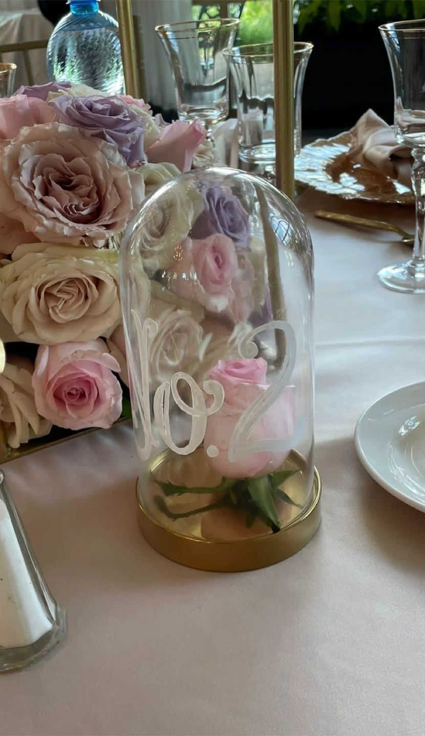 Wedding Table Centerpieces - Candles & Flowers - photo 5