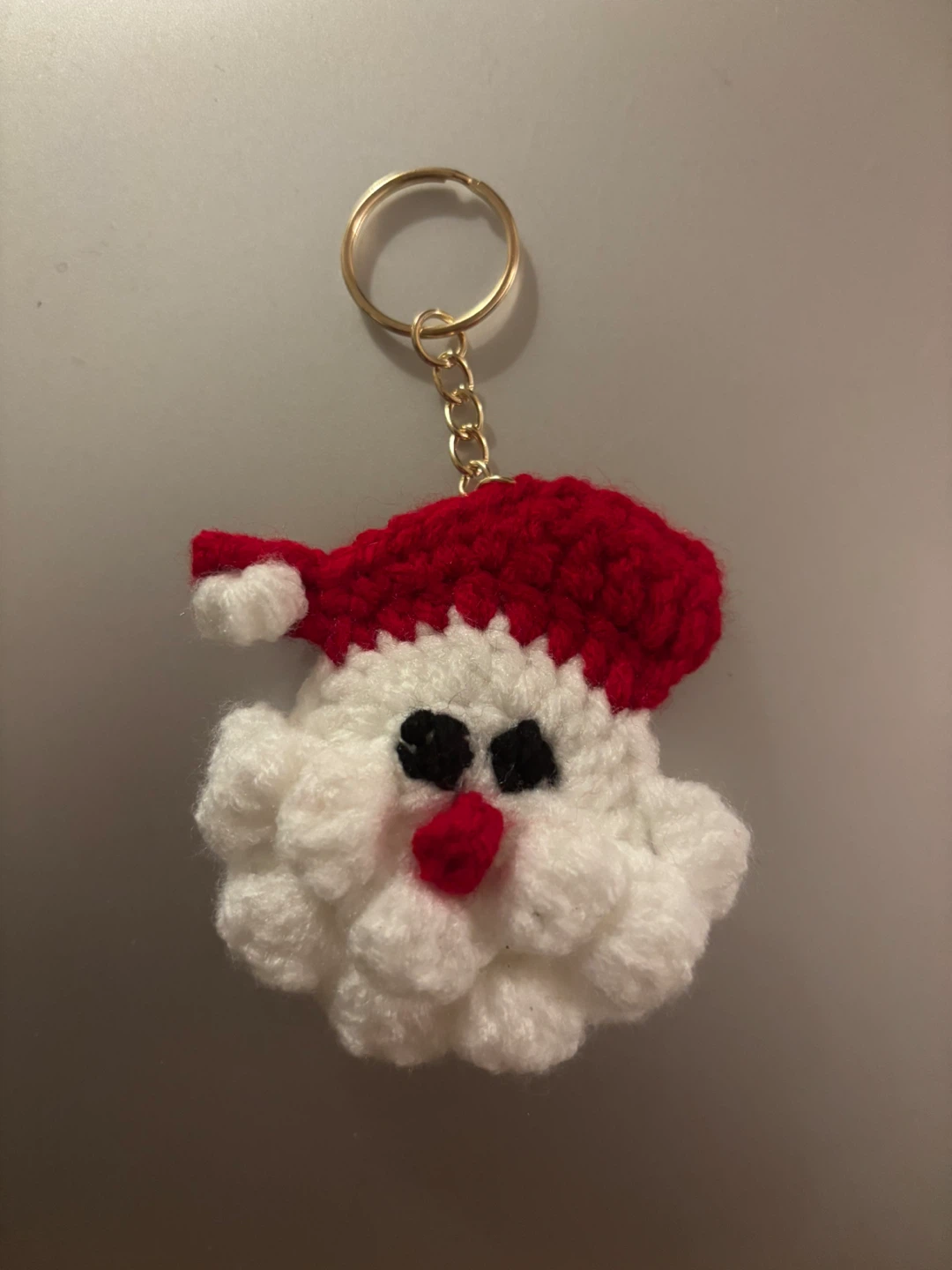 Crochet Santa Keychain - Handmade