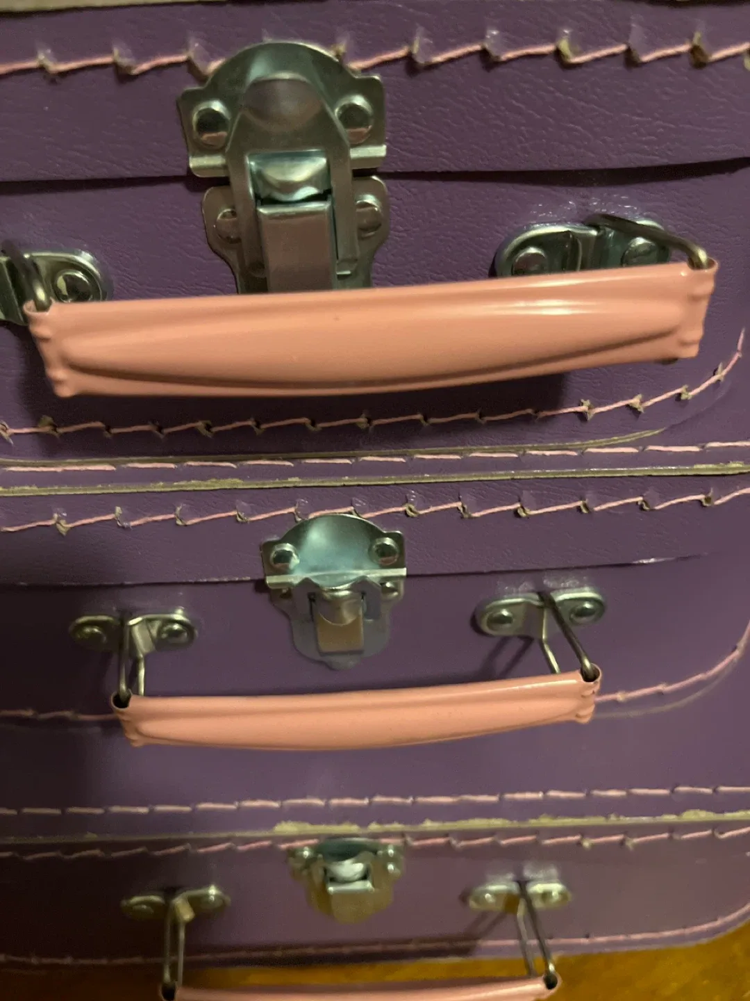 Set of 3 Purple Suitcase Style Boxes image indicator(4)