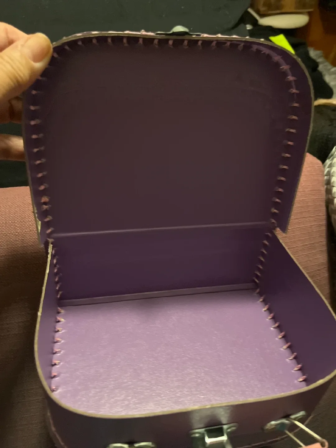 Set of 3 Purple Suitcase Style Boxes image indicator(6)