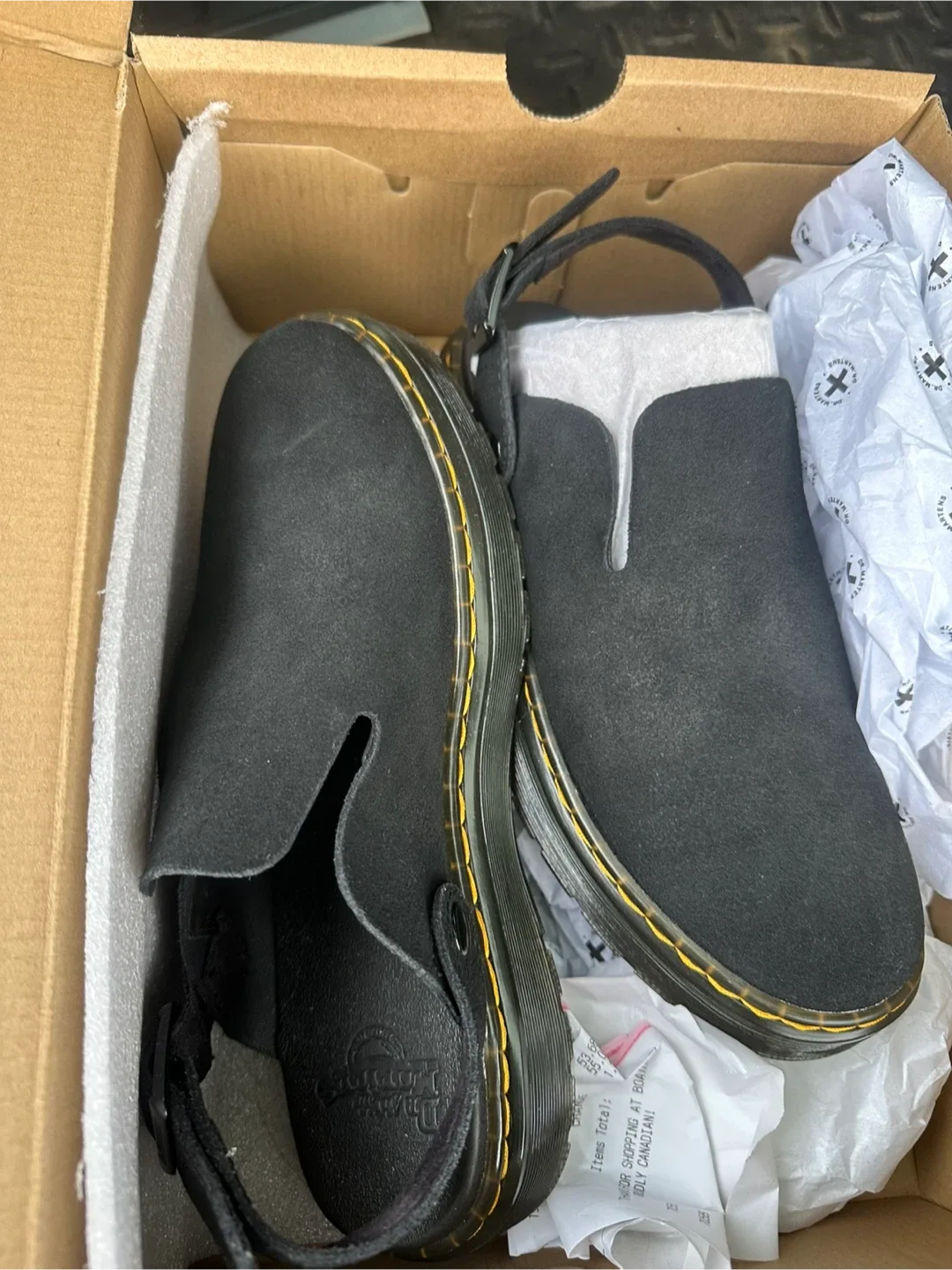 Dr. Martens Carlson Black Suede Mules, New in Box! image indicator(3)