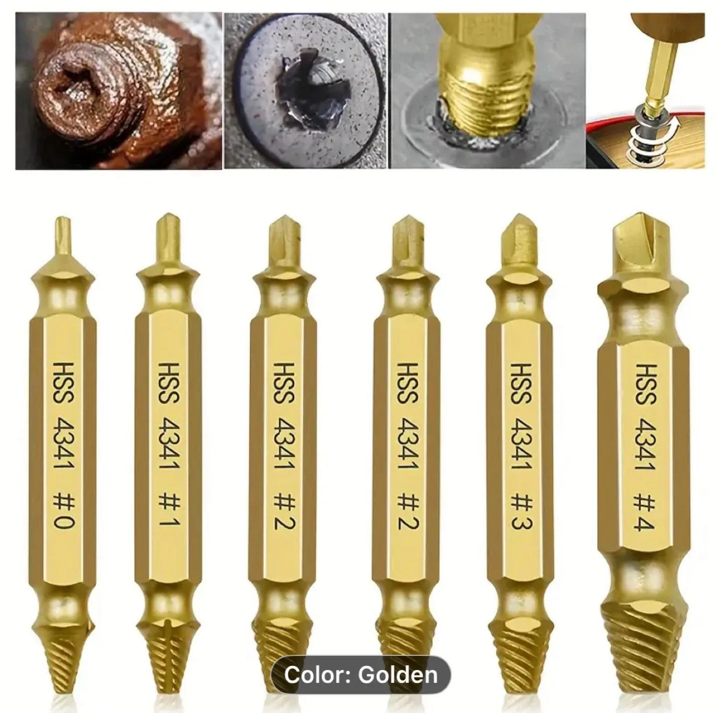 6pcs Damaged Screw Extractor Drill Bit Set image indicator(10)