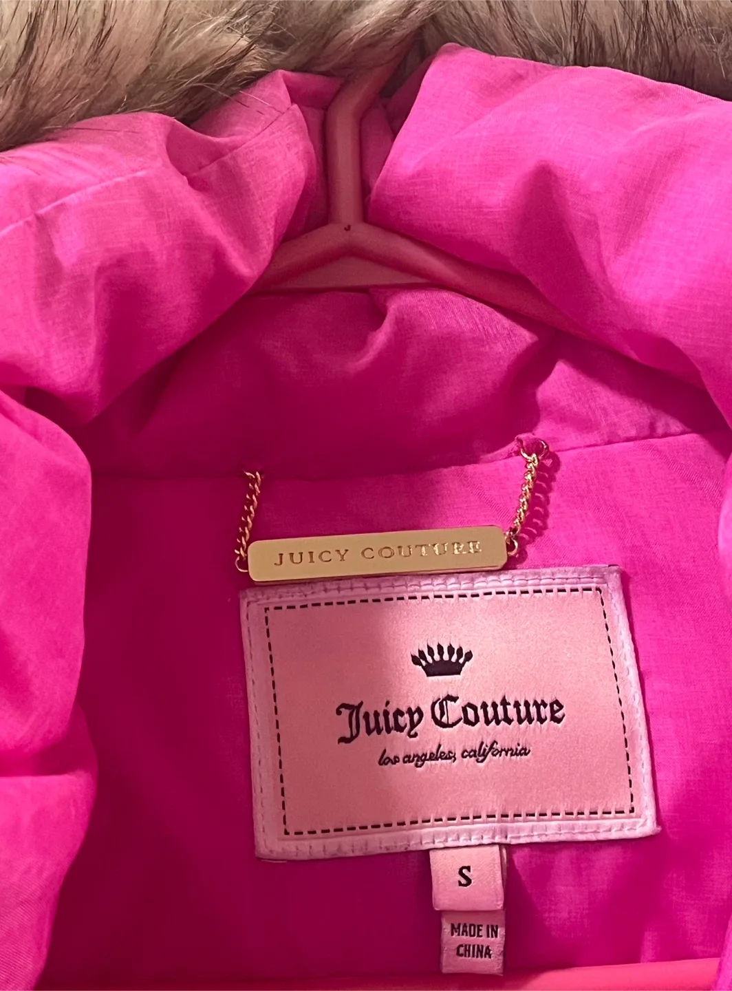 Juicy Couture Pink Puffer Jacket - Size S image indicator(5)