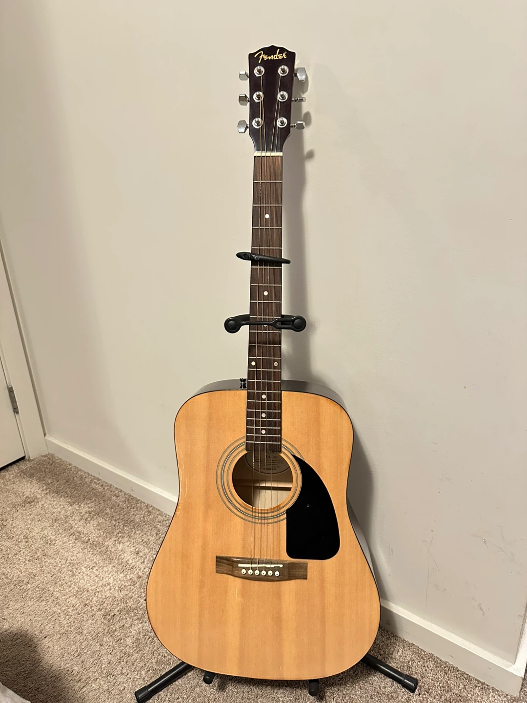 Fender Acoustic Guitar with Stand
