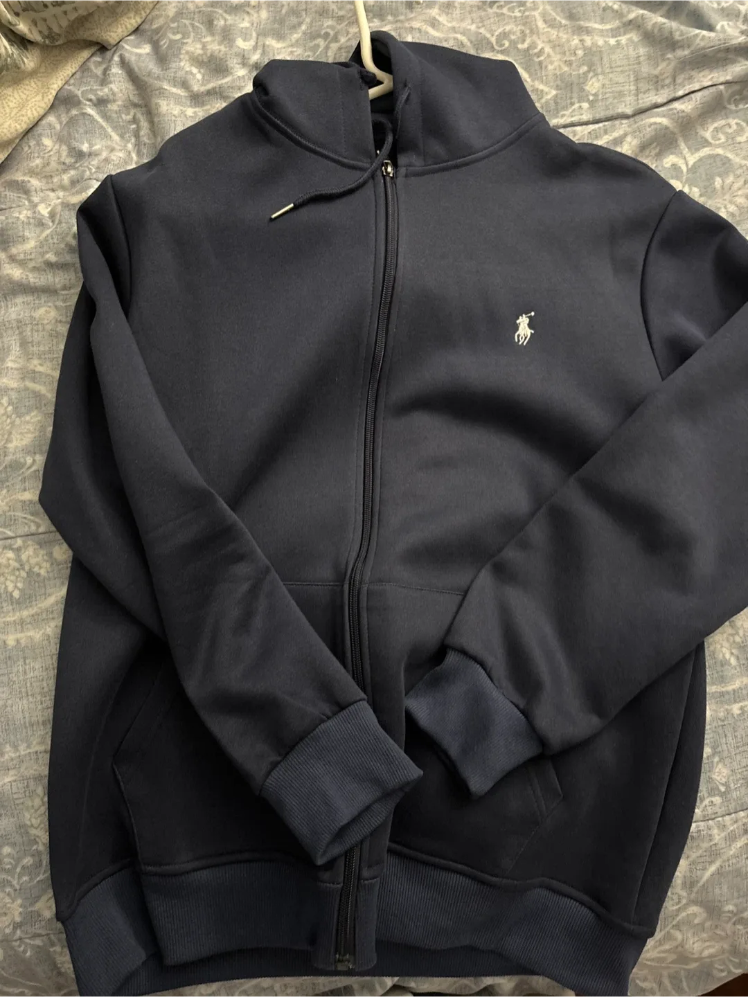 Polo Ralph Lauren Navy Blue Zip-Up Hoodie - Size M thumbnail