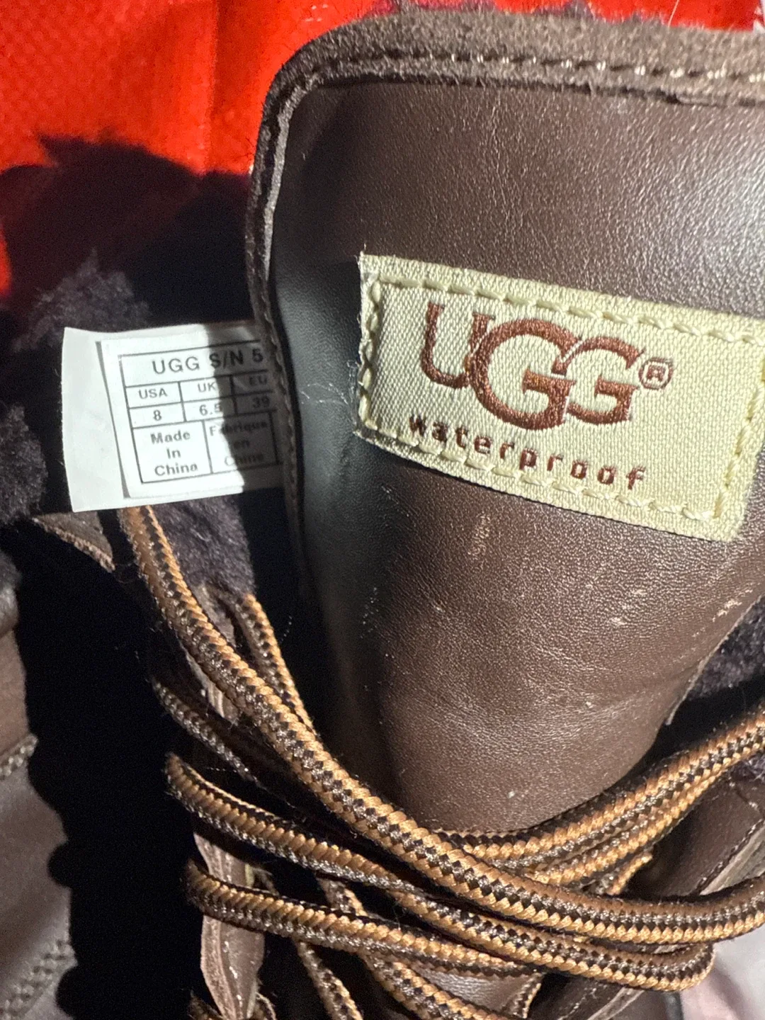 Size 8 UGG Waterproof Leather Boots - Women's Size 8 image indicator(2)